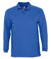 11353 Winter II SOL'S Winter II Long Sleeve Cotton Piqué Polo Shirt Royal Blue colour image